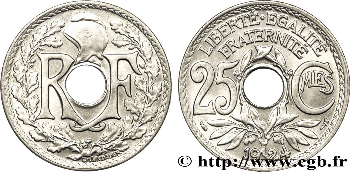 etat FRANCE  25 centimes  LINDAUER  1931