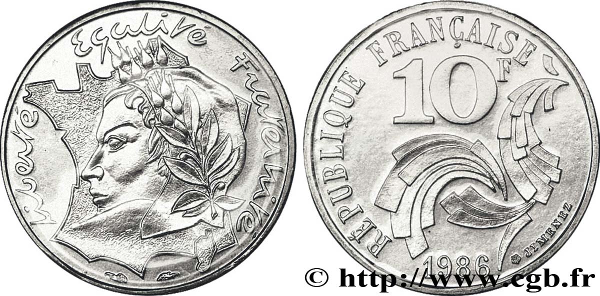 Pi ce De Monnaie 10 Francs JIMENEZ
